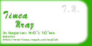 timea mraz business card